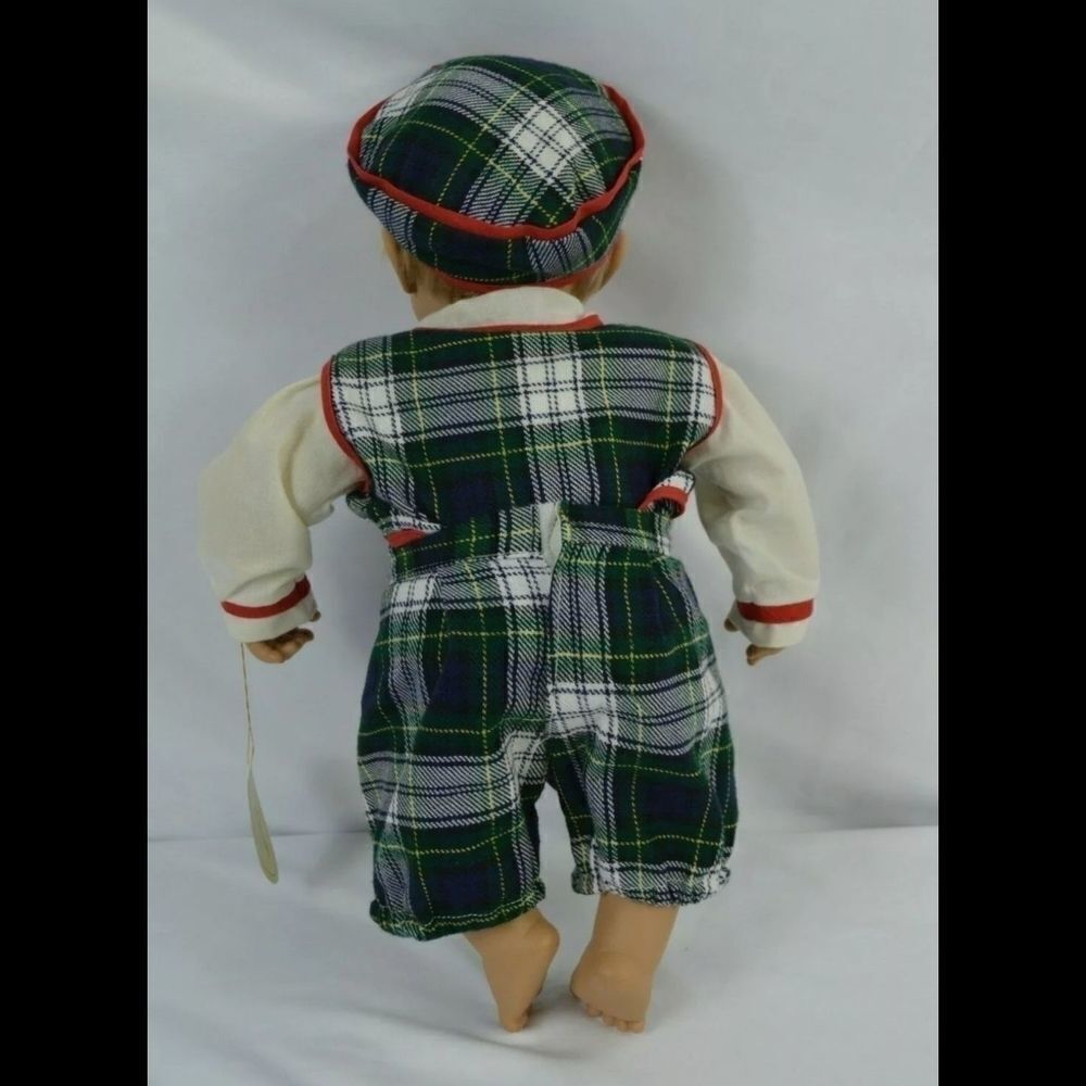 VINTAGE CARLOS GONZALEZ BOY DOLL GREEN PLAID OUTFI - Picture 6 of 8